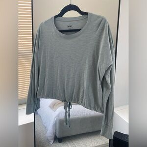 Madewell - Cotton Long Sleeve Casual Tee in Light Seafoam Green - Size S